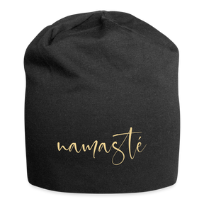 Jersey-Beanie / Namaste - Schwarz