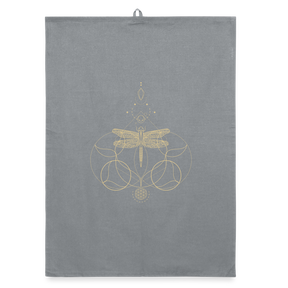 Libelle / Organic Geschirrtuch - Grau