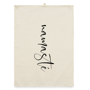 Namaste black / Organic Geschirrtuch - Natur