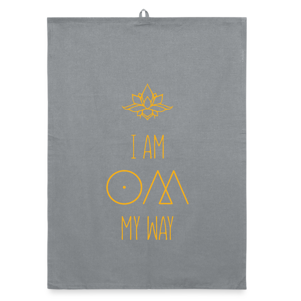 Om My Way / Organic Geschirrtuch - Grau