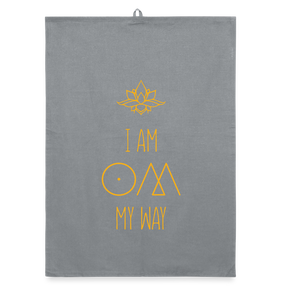 Om My Way / Organic Geschirrtuch - Grau