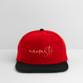 Snapback Cap / Namaste - Rot/Schwarz