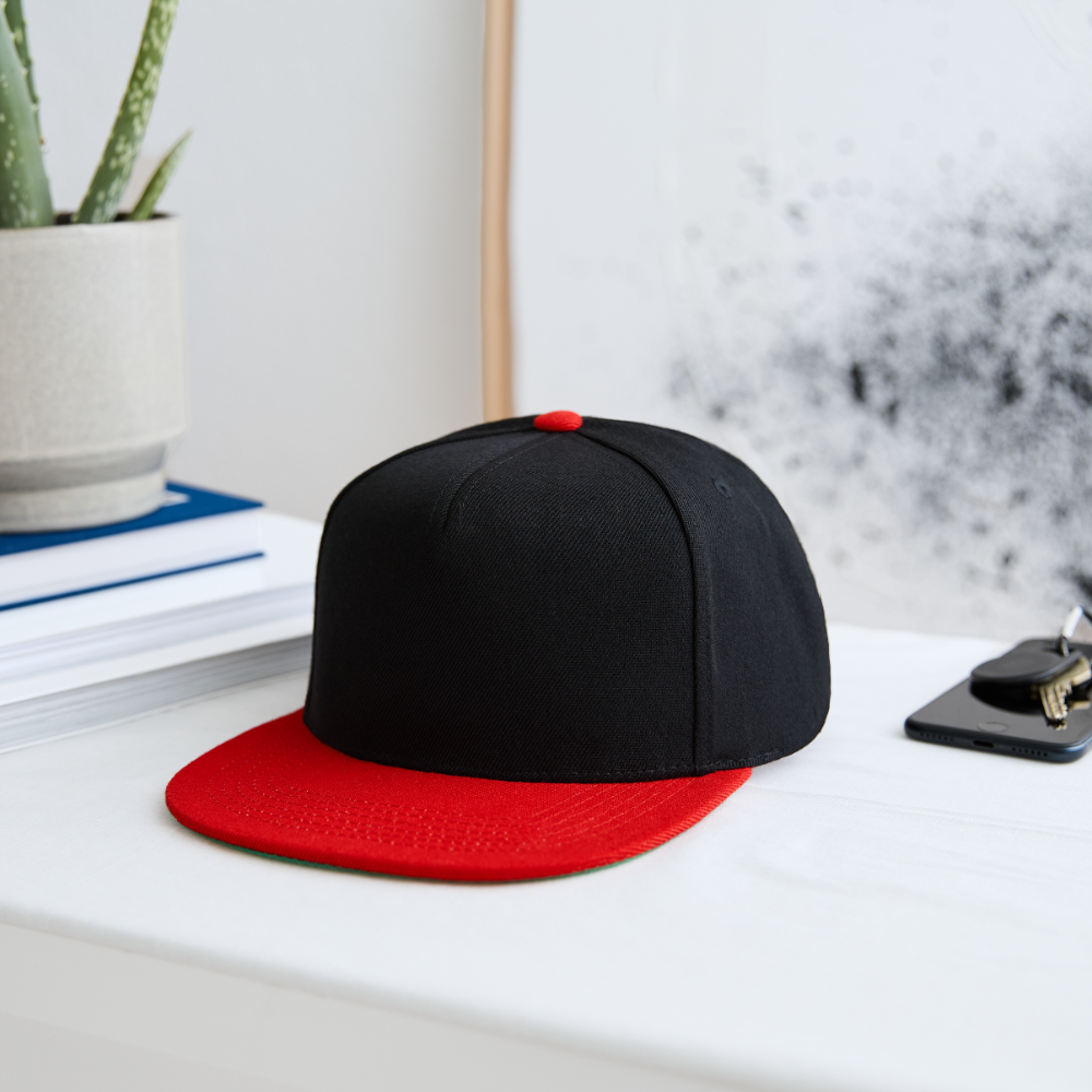 Snapback Cap - Schwarz/Rot