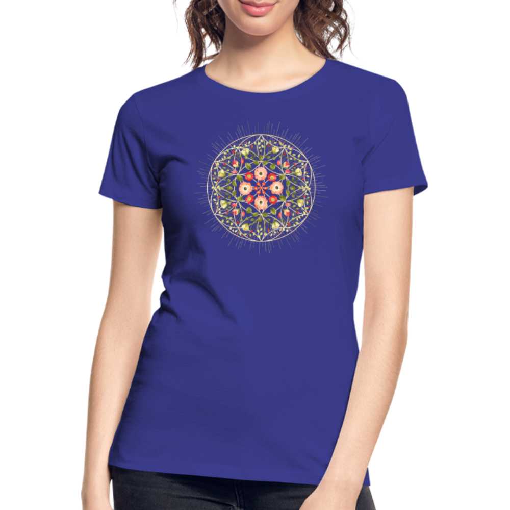 Mandala Blüten / T-Shirt - Königsblau