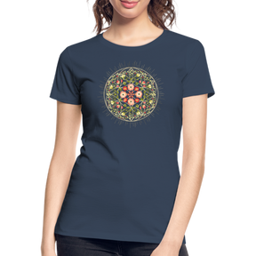 Mandala Blüten / T-Shirt - Navy