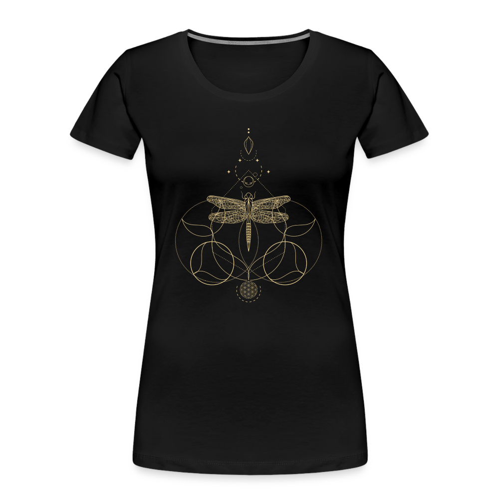 Libelle / Frauen T-Shirt - Schwarz