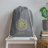 Mandala grün / Freizeitbeutel - Grau