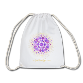 Mandala lila / Freizeitbeutel - Weiß