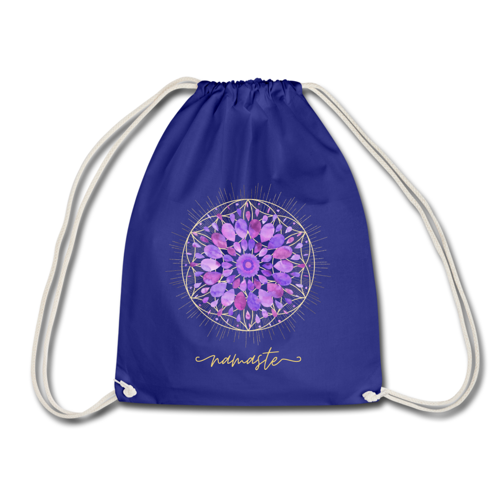 Mandala lila / Freizeitbeutel - Königsblau
