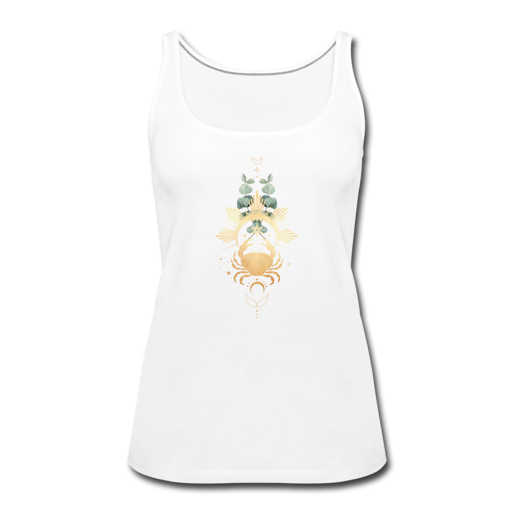 Goldene Krabbe / Trägertop - Weiß