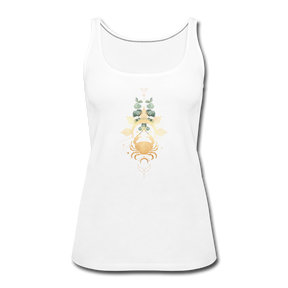 Goldene Krabbe / Trägertop - Weiß