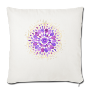 Mandala lila / Personalisierbarer Kissenbezug - Naturweiß