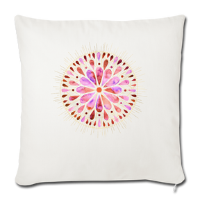 Mandala pink-rose / Personalisierbarer Kissenbezug - Naturweiß