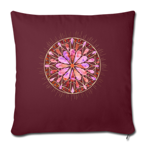 Mandala pink-rose / Personalisierbarer Kissenbezug - Burgunderrot