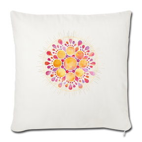 Mandala pink-lila / Personalisierbarer Kissenbezug - Naturweiß