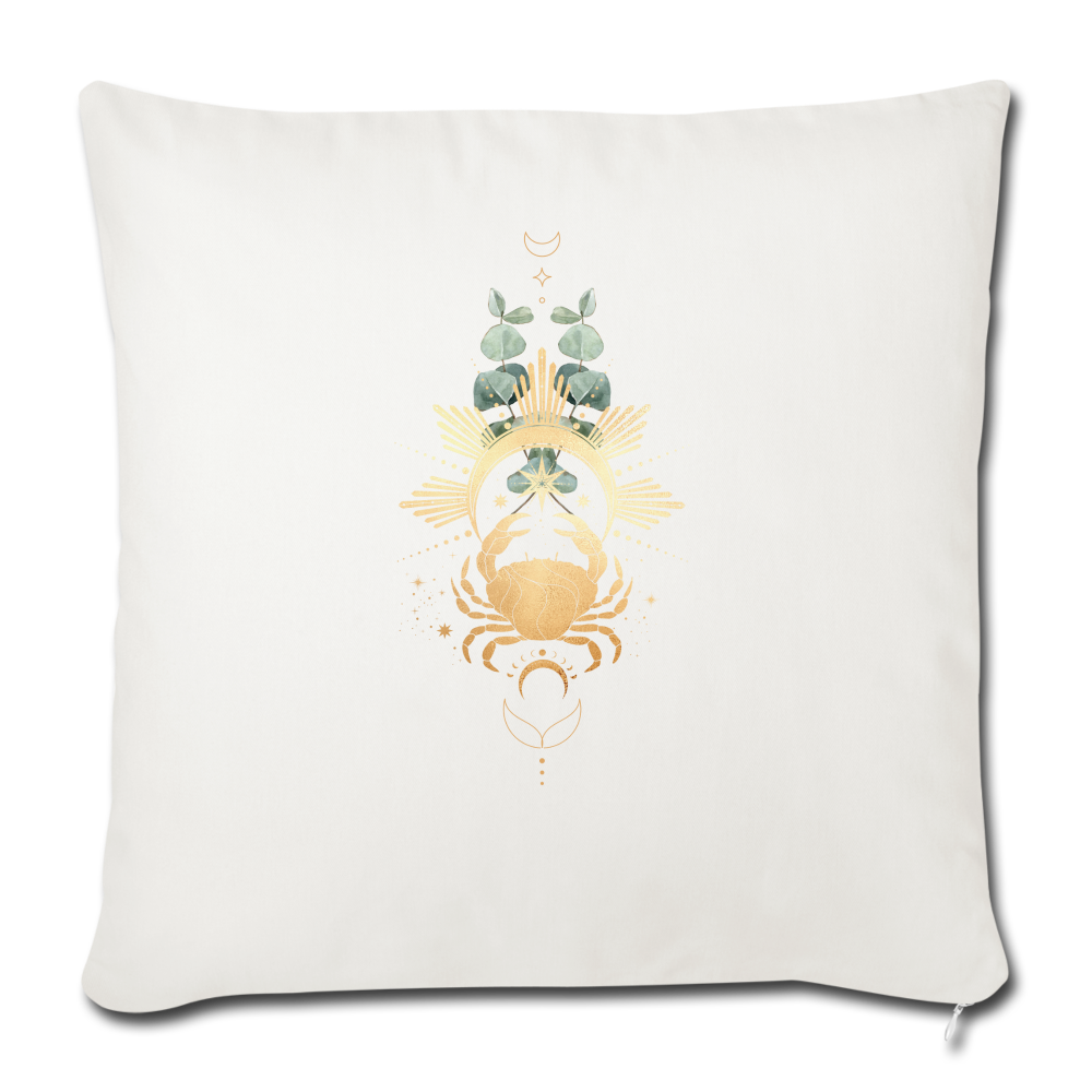 Goldene Krabbe / Personalisierbarer Kissenbezug - Naturweiß
