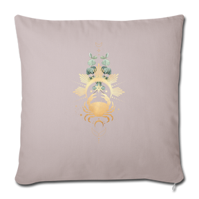 Goldene Krabbe / Personalisierbarer Kissenbezug - helles Taupe
