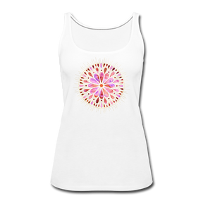 Mandala pink-rose / Trägertop - Weiß
