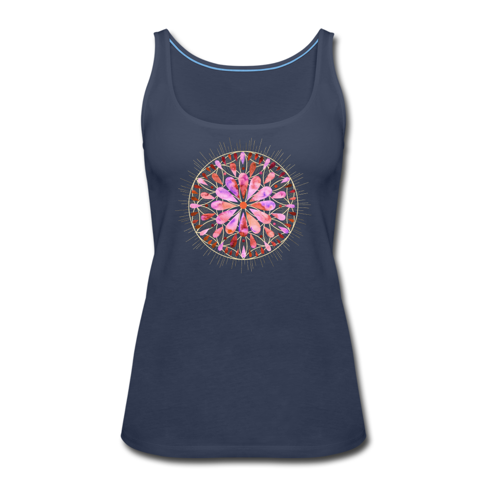 Mandala pink-rose / Trägertop - Navy