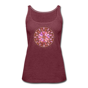 Mandala pink-rose / Trägertop - Bordeauxrot meliert