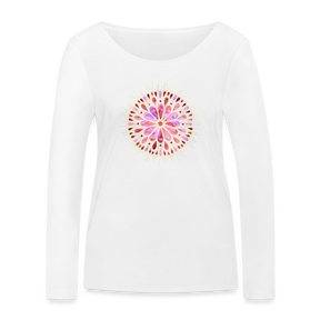 Mandala pink-rose / Frauen Bio-Langarmshirt von Stanley & Stella - weiß