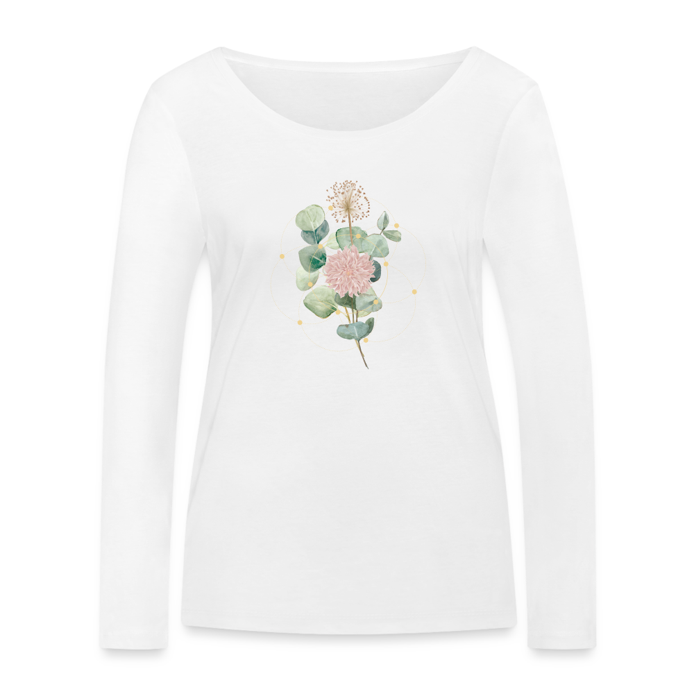 Geometrie Bloom / Frauen Bio-Langarmshirt von Stanley & Stella - weiß