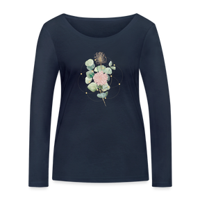 Geometrie Bloom / Frauen Bio-Langarmshirt von Stanley & Stella - Navy