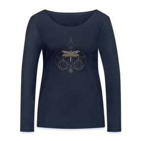 Libelle / Frauen Bio-Langarmshirt von Stanley & Stella - Navy