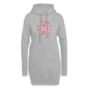 Mandala pink-rose / Hoodie-Kleid - Grau meliert