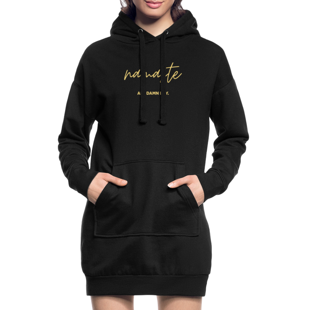 Namaste all damn day / Hoodie-Kleid - Schwarz