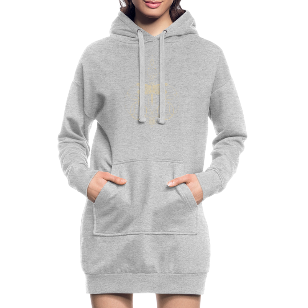 Libelle / Hoodie-Kleid - Grau meliert