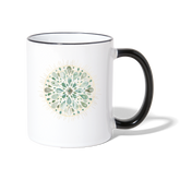 Mandala türkis / Tasse - Weiß/Schwarz