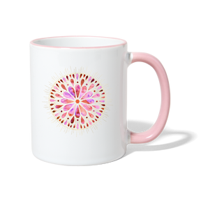 Mandala pink-rose / Tasse - Weiß/Pink