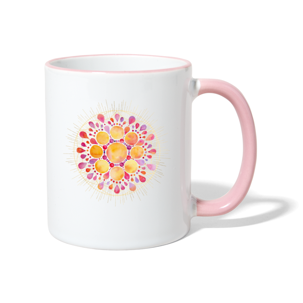 Mandala pink-lila / Tasse - Weiß/Pink