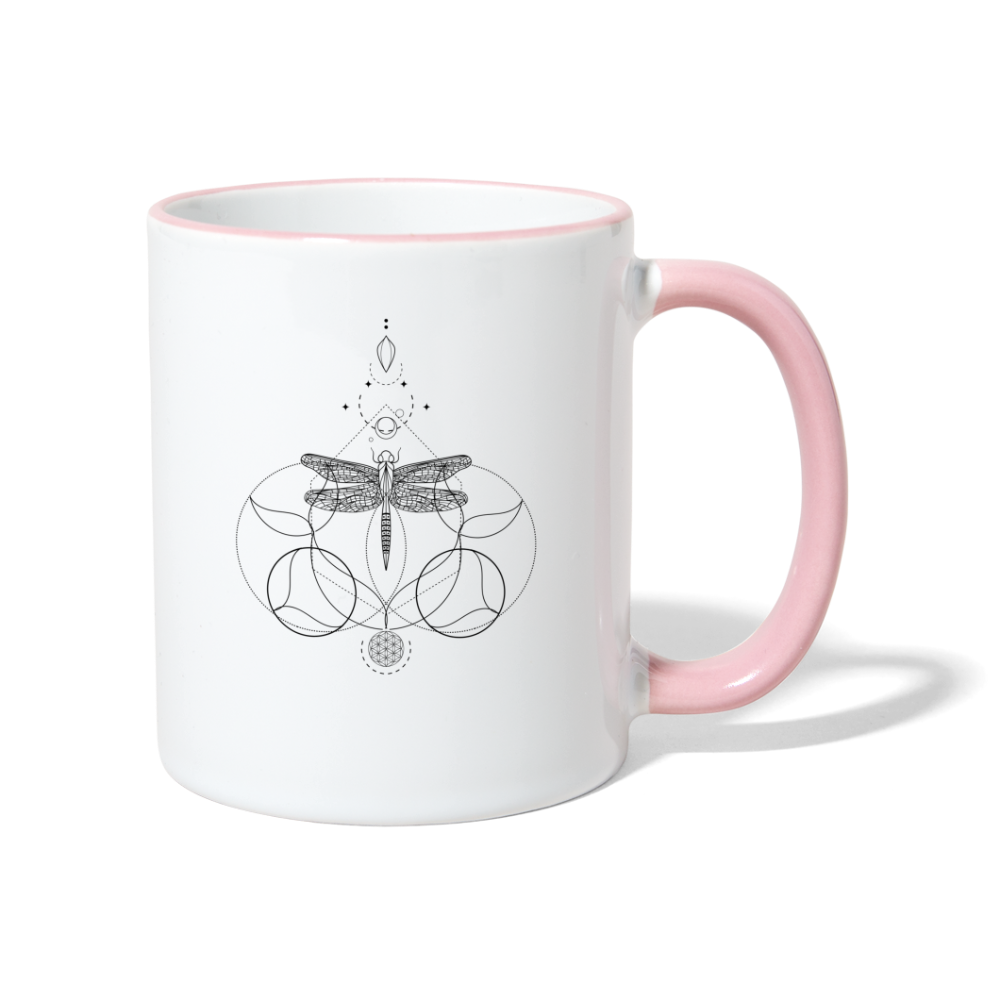 Libelle / Tasse - Weiß/Pink