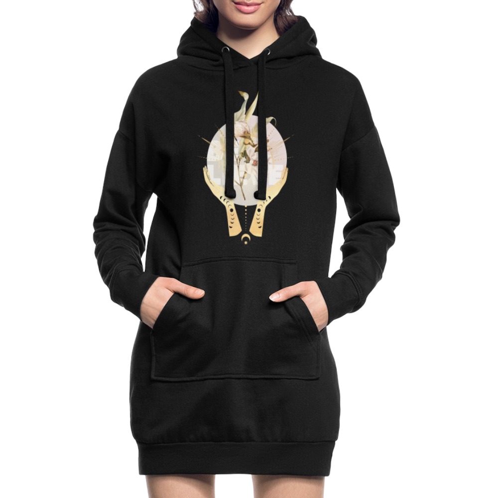 Believe / Hoodie-Kleid - Schwarz