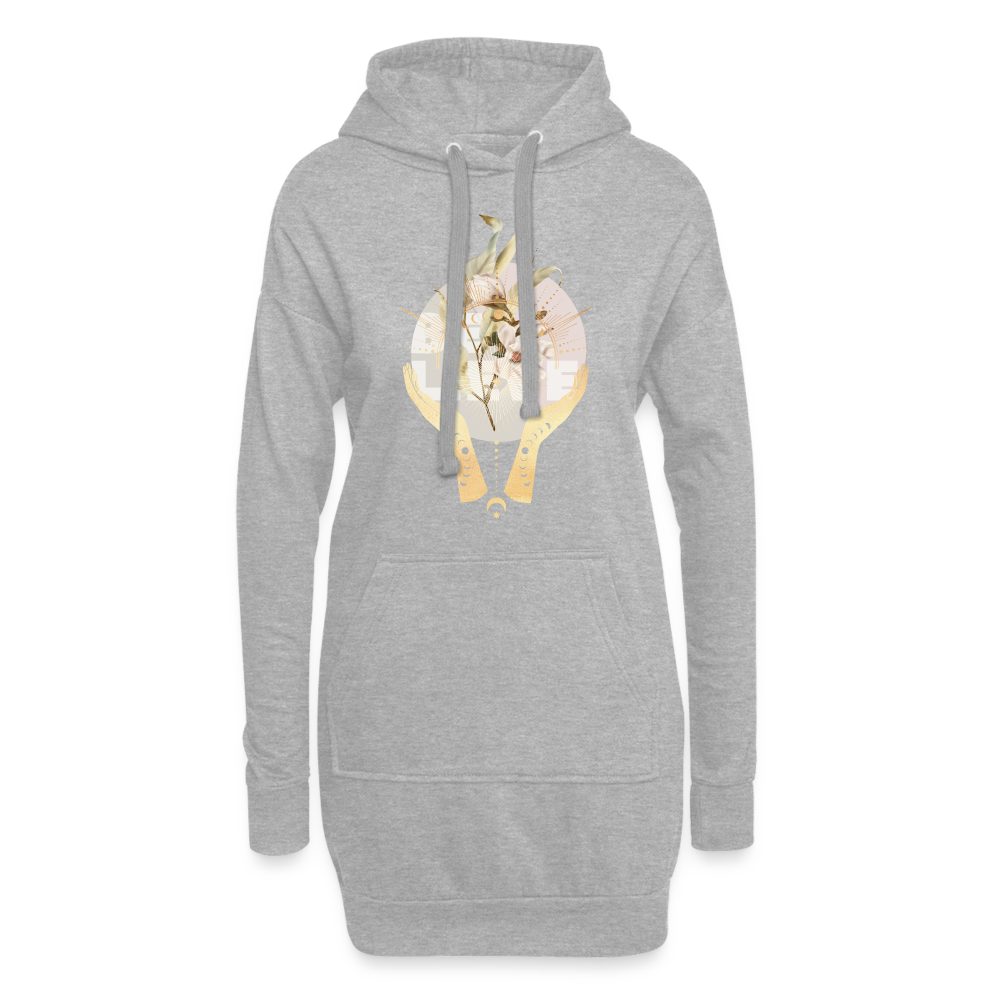 Believe / Hoodie-Kleid - Grau meliert