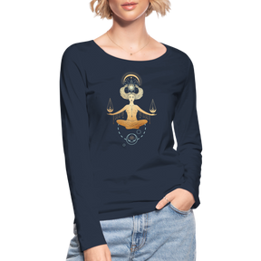 Göttin der Balance / Frauen Bio-Langarmshirt von Stanley & Stella - Navy