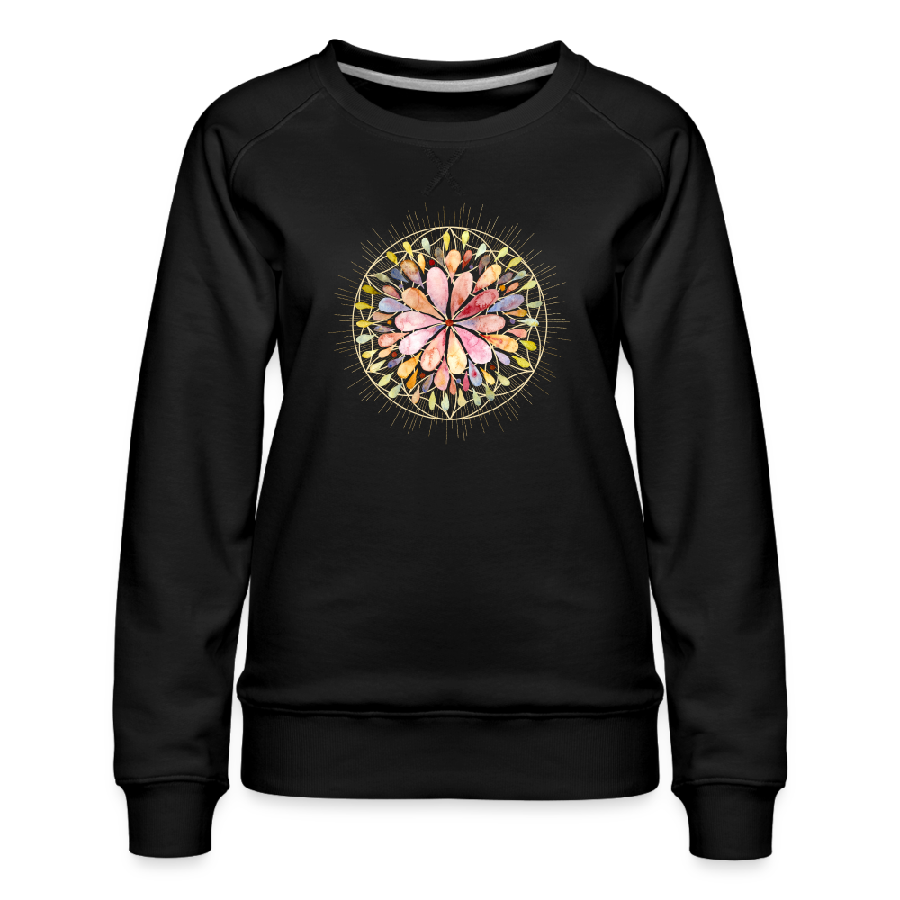 Mandala bunt / Sweater - Schwarz