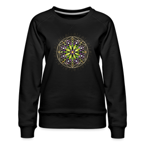 Mandala grün / Sweater - Schwarz