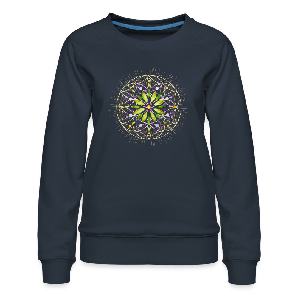 Mandala grün / Sweater - Navy