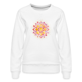 Mandala pink-lila / Sweater - weiß
