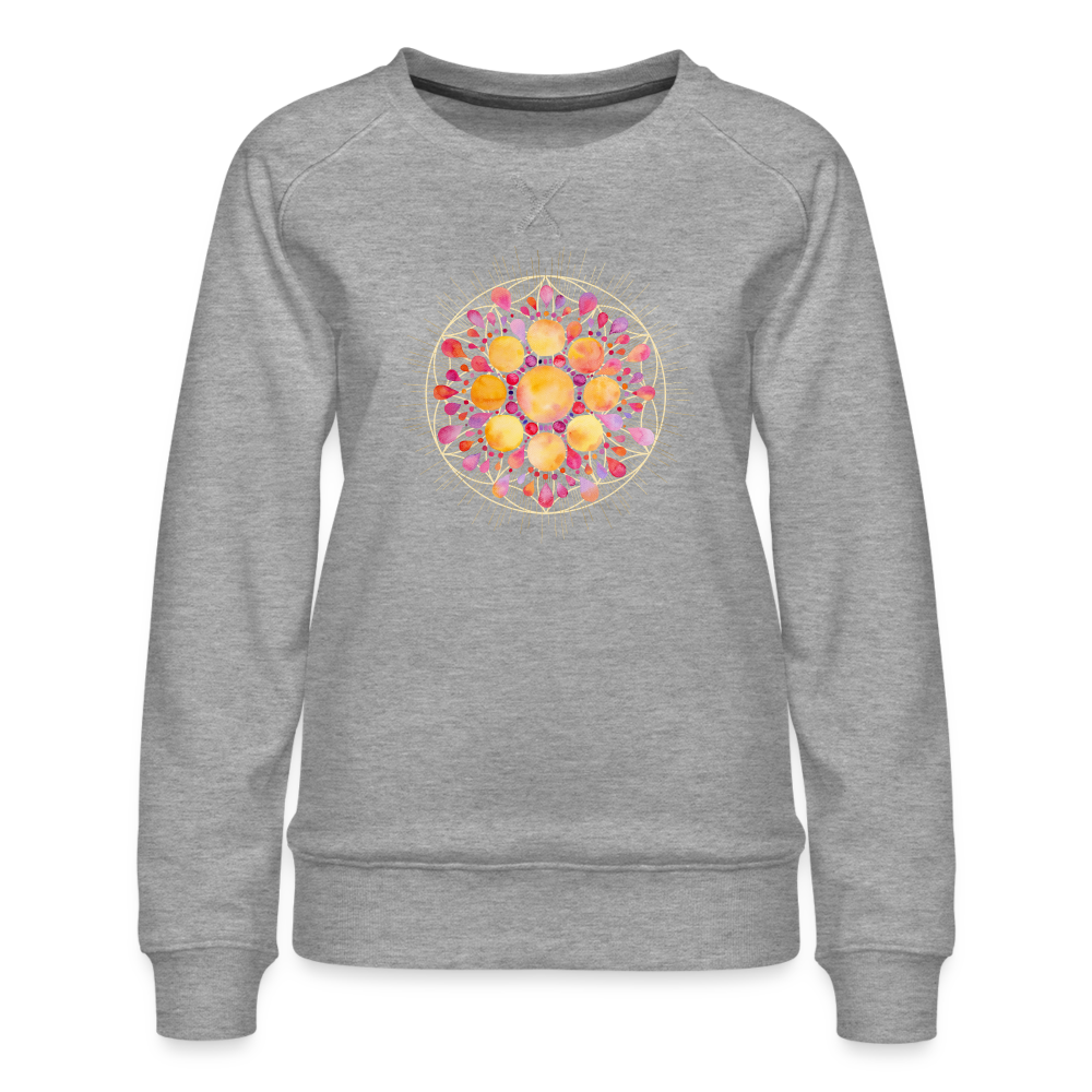 Mandala pink-lila / Sweater - Grau meliert