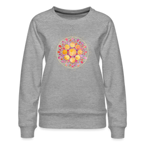 Mandala pink-lila / Sweater - Grau meliert