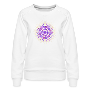 Mandala lila / Sweater - weiß