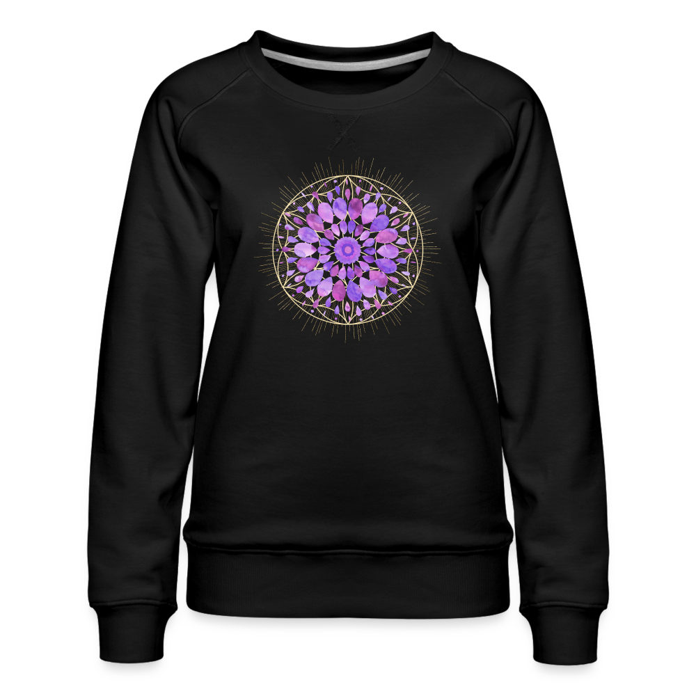 Mandala lila / Sweater - Schwarz