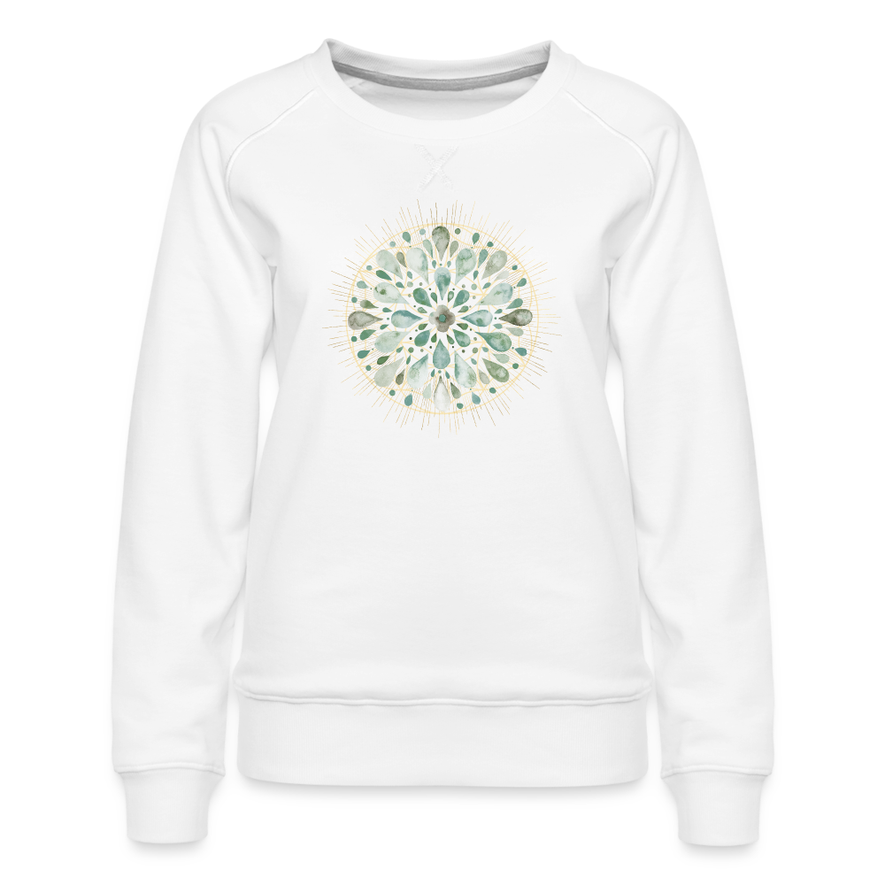 Mandala türkis / Sweater - weiß