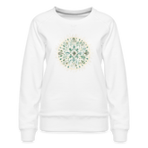Mandala türkis / Sweater - weiß