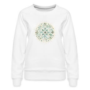 Mandala türkis / Sweater - weiß