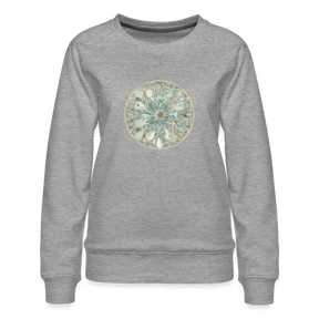 Mandala türkis / Sweater - Grau meliert